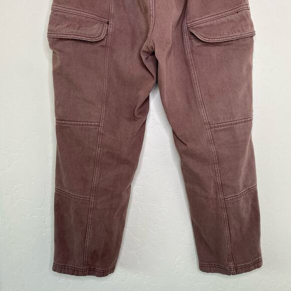PacSun Brown Paper Bag Elastic Waist Cargo Pants Large - Picture 9 of 11